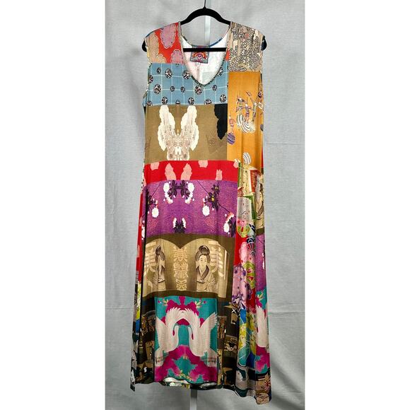 Johnny Was Tokyo High Slit Bamboo Knit‎ Dress Medium - Picture 3 of 9